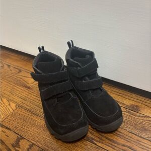 Kids Black Suede Boots